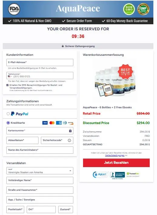 AquaPeace Checkout